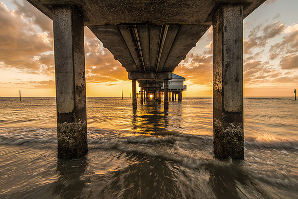 Sunset Under Clearwater Pier